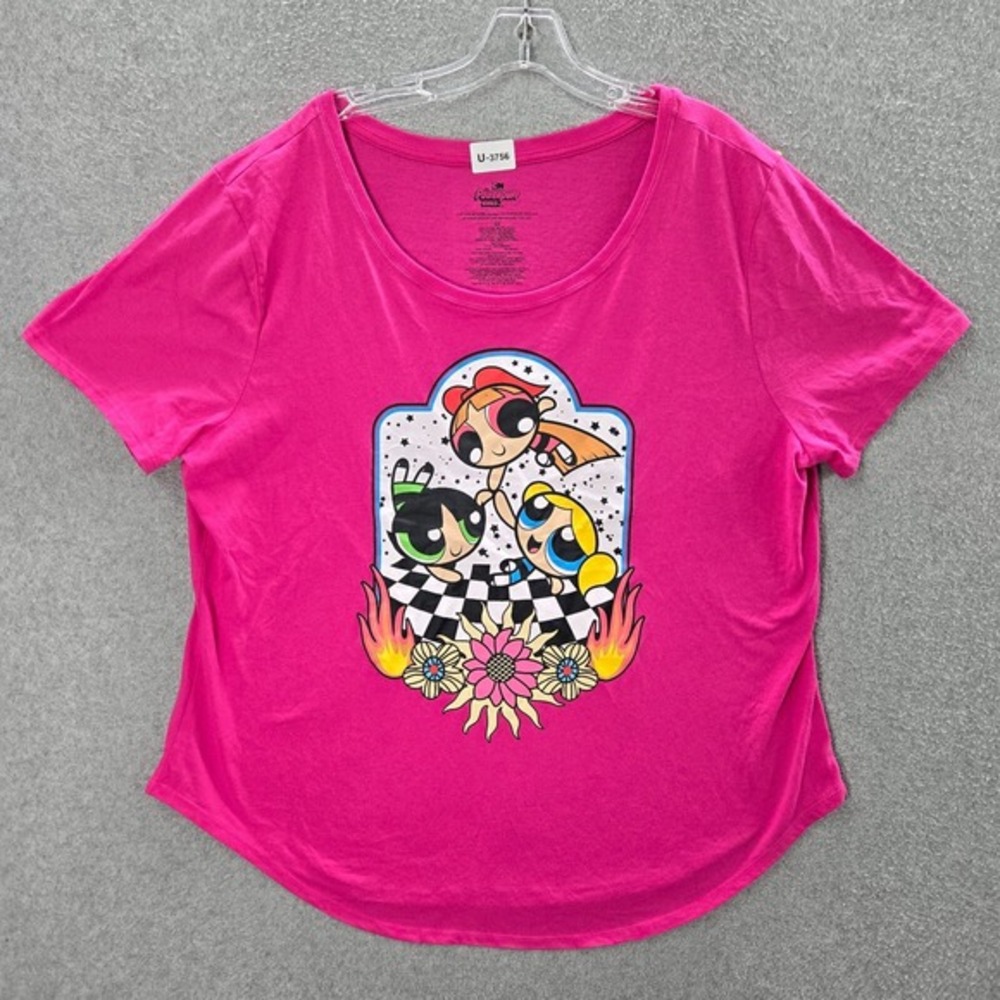 Powerpuff Women‎ Top 3X Pink Shirt Short Sleeve Tee